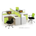 Office T Shape Workstation verde y blanco para 2 personas o más